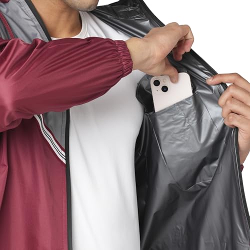 Image of Citizen Hooded Raincoat for Men Women Waterproof for Bike Riders 180T Micro Fabric Lightweight Stylish Sealed Hood, Large Pockets, Heavy-Duty Zippers Rainwear with Carry Pouch-CR021