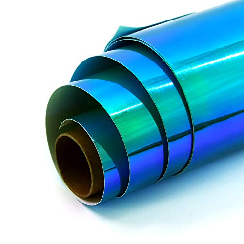Holographic Opal Vinyl roll 12  x 5ft,Permanent Vinyl,SHOYISI Permanen Adhesive,for All Kinds of Cutting Machines(Opal Green)