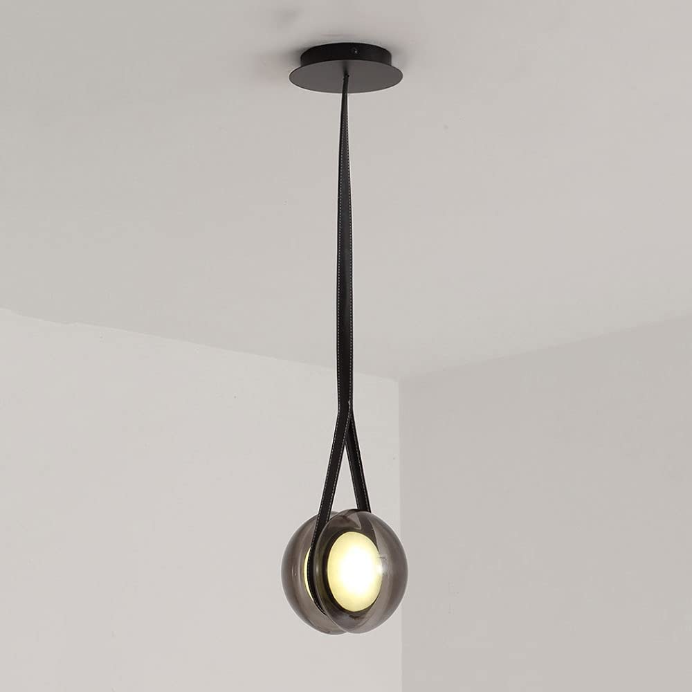 Petite suspension boule en verre pour optimiser les plafonds bas - 2