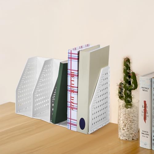 Plastique organisateur de bureau vertical pliable à compartiments de table - 2