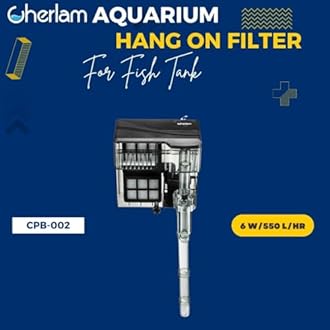 VAYINATO Cherlam (6 Watts | Suitable for 2.5 Feet Tank) Ultra Quiet Premium Hang On Back Filter for Planted Aquarium Fish Tank with Surface Skimmer by Petzlifeworld