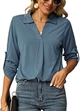 Dressing: Odosalii Damen 3/4 Ärmel Tunika Longshirt Perfekt zu Leggings, Jeans und High Heels, mache dich Elegant und Lässig. Ebenfalls Geeignet für den Frühling, Sommer, Herbst und Wintereans und High Heels, mache dich Elegant und Lässig