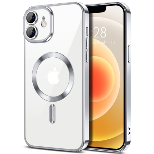 Coque mince iPhone 12 finition argentée Premium avec aimant MagSafe