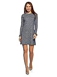 Kleidlänge (Größe M): 87cm oodji Ultra Damen Kleid mit ausgestellten Manschetten, Blau, DE 36 / EU 38 / S