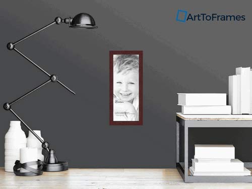 Arttoframes 8X20 Inch Red Picture Frame, This 1.25" Custom Poster Frame Is Cherry Style, For Your Art Or Photos - Comes With Regular Glass, Wombw26-039-8X20 #TOP1