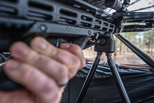 SWAGGER QD42 Quick Detach Hybrid Bipod/Shooting Stick | Compact Hunting Bipod with 14\" to 42\" Range for Rifle, Crossbow, Shotgun | Shoot from Seated Positions, Ground Blinds, or Tree Stands - Thumbnail 6