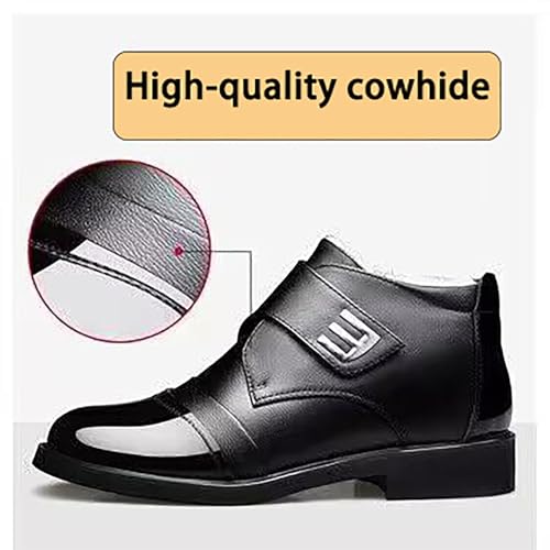 Men's Warm Cotton-Lined Leather Dress Shoes with Thick Fur, High-Top Slip-Resistant Ideal for Business Casual & Winter Wear, Comfortable for Men2