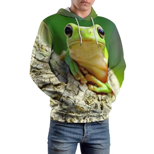 Sweat à capuche grenouille verte UMENG pull unisexe taille S - 6