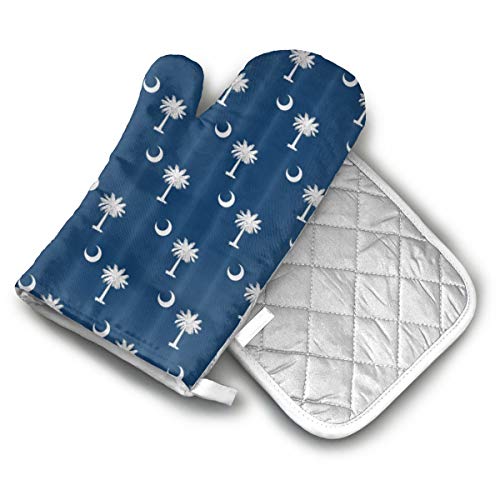 South Carolina Flag Oven Mitts and Potholders Heat Resistant Set of 2 Kitchen