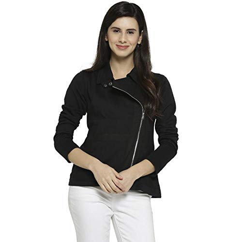 Image of PINACOLADA Full Sleeve Solid Women Casual Jacket(AUZ19 JKHNKSZIP W PLN BL AZ L)