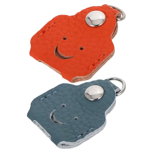 ifundom Funda Protectora Creativa para Llaves de Casa y Vehículo Eléctrico 2 Piezas en Azul y Naranja, Cubierta Decorativa Retro de Silicona, Funda Interior Resistente para Llavero