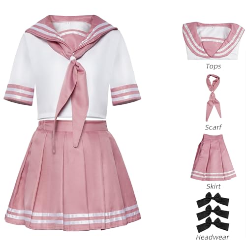 Disfraz de cosplay Astolfo anime para niñas, falda rosa miniatura 2