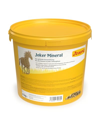 JOSERA Joker Mineral (1 x 4 kg) | Pferd | Premium Pferdefutter für alle Rassen & jeder Lebensphase | optimales Mineralfutter für Pferde zur Unterstützung von Haut- Fell- und Hufgesundheit | 1er Pack