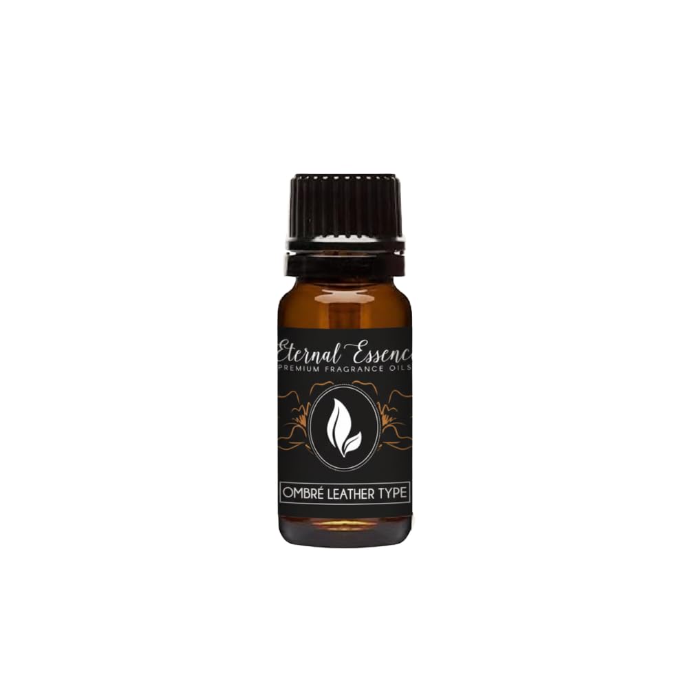 Eternal Essence Oils Leather Ombré 10ml Fragrance Oil – Black Leather, Cardamom, Amber Resin &amp; Smoked Tobacco – Deep, Spiced, Floral-Leather Scent for Men