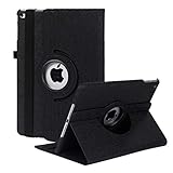 New iPad 9.7' 5th/6h Generation, iPad Air 2 Case - 360 Degree Rotating Stand Smart Cover Case with Auto Sleep Wake for Apple iPad 9.7 inch 2017/2018 (Black)