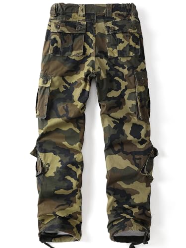 AKHlKING Women's Cargo Pants Work Camo Cotton Casual Combat Wild Outdoor Ripstop Trousers with 8 Pockets2
