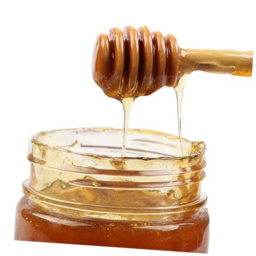 FUNOMOCYA 18pcs Coffee Mixing Stick Honey Serving Honey Mixing Stick Honey Spoon Dipper Stirring Rod Honey Dipper Syrups for Drinks Syrup Dipper Stick Honey Stir Sticks Wooden re-usable