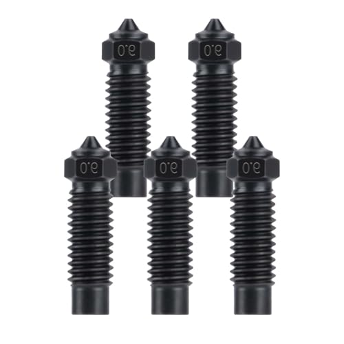 IdeaFormer-3D 5Pcs 0.6mm Hardened Steel Nozzles for Elegoo Neptune 4 Plus/Neptune 4 Max, High Temperature Resistance Extruder Hotend Nozzle for Neptune 4 Plus/Neptune 4 Max 3D Printers