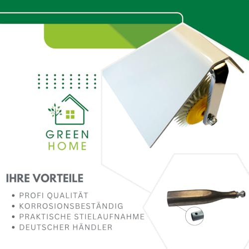 Green Home Stachelwalze Tapeten 150 x 500 mm, Nagelroller, Igelwalze, Tapetenigel zum Perforieren von Tapeten – Tapezierwerkzeug Nagelwalze Igelroller Tapezieren Stachelroller mit Holzgriff
