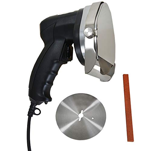 Equipementpro {KS100E} - Cuchillo para kebab semiprofesional, hoja de acero inoxidable