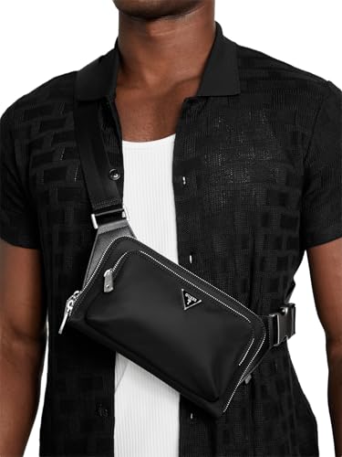 Guess Milano Bumbag S bolso de cintura negro con diseño premium masculino 2