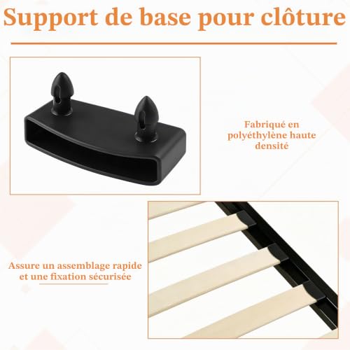Huxiny Embout Latte Sommier, 20 pièces Support Lattes pour Sommier, Supports pour Som mier à Lattes, Embouts LAT tes pour Som mier, Supports latéraux de Rechange de Larga Duración – vue 3
