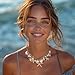 choice of all Shell Necklaces for Women Layered Starfish Seashell Charm Necklace Beach Conch Jewelry Costume Women Fashion Accessories Summer Outfits for Women
