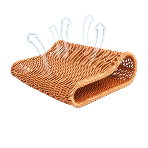 Teksome Appuie-Tête Sauna, Coussin Cervical en Rotin Artificiel pour Sauna, Appui Tête Lavable en Machine Tissé À La Main pour Cou Épaules Dos Femmes Sommeil Lit Et Salle De Bain