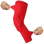 Knee Pads Compression Leg Sleeve Knee Sleeve for All Sports Wrestling Protector Gear, Youth & Adult Sizes, 1 Pair of Knee Paded(Red_XS_2 Pack)