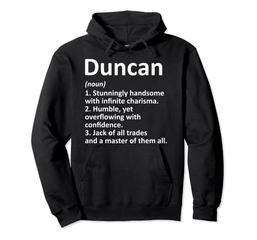 DUNCAN Definition Personalized Name Funny Birthday Gift Idea Pullover Hoodie