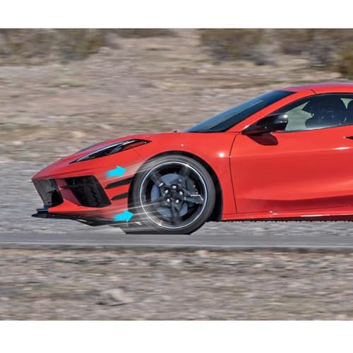 Bumper Spoiler Splitter 4Pcs Front Bumper Side Lip Canard Splitter Fins Spoiler Diffuser Body Kit Car Accessories Compatible With Chevrolet For Corvette C8 2020-2024(Carbon Flash) - Image 3