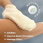 GUARD&MARINE Natural Shower Mitts - Hemp Bath Gloves for Skin Exfoliation, Mitt Washcloth for Body Scrub and Cleansing - Soft Loofah for Men and Women - Set of 2 Wash Mittens - Image 3