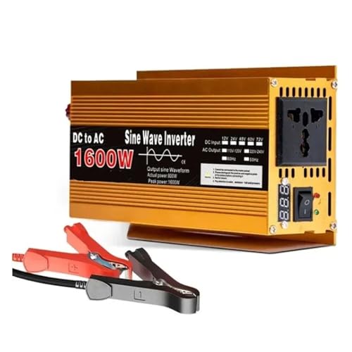 Convertisseur 24V 220V 1600W Onde Sinusoïdale avec Prise Multifonction pour Voiture
