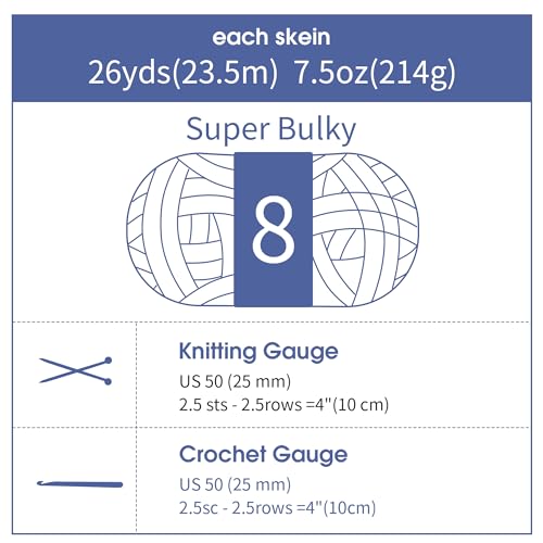 HOMBYS Super Bulky Giant Chunky Yarn for Crocheting,Large Soft Fluffy Yarn,Tie Dye Plush Fuzzy Yarn,Mixed Color Thick Chenille Yarn for Hand Knitting/Arm Knitting by HOMBYS - Image 9