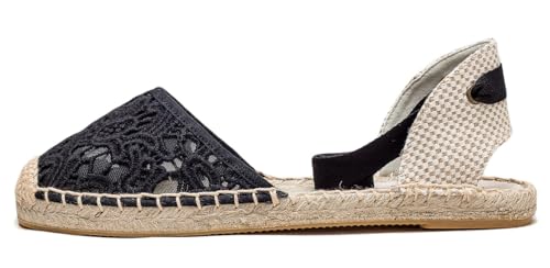 Image of Women's Espadrille FLat Sandals Closed Toe Ankle Wrap,Classic Lace Up Summer Dressy Flat Shoes