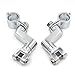 HTTMT MT216-058-CD Chrome Engine Guards Longhorn Offset Foot Peg Mounts 1.25 Inches Magnum Clamp Compatible with Harley Davidson