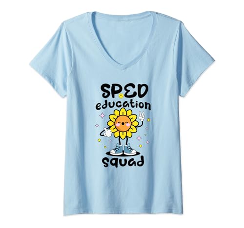 Lindo escuadrón de educación SPED para profesores de educación especial autismo Camiseta Cuello V