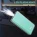 BONAI Portable Charger, 30000mAh Capacity External Battery Pack with Flashlight & 4-USB Outputs & Dual Inputs & 2 8-Pin Cables, Power Bank Fast Charging for iPhone Android Phone iPad etc-Green