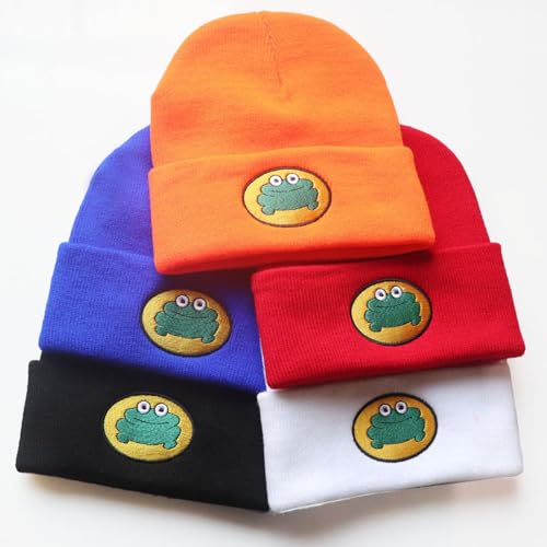 Gorro fofo de desenho animado Parappa The Rapper Frog Gorro unissex divertido de tricô gorros de tri