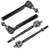 TRQ Inner and Outer Driver and Passenger Side Tie Rod Set 4 Piece Compatible with 2006 Hummer H3 16mm Thread Tie Rods 2007-2010 Hummer H3 2009-2010 Hummer H3T