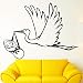 NSRJDSYT Adesivi murali Cicogna Nascita maternità Ospedale Famiglia Adesivo murale in Vinile Camera da Letto per Bambini Nursery Baby Room Decorazione della casa 42x55cm
