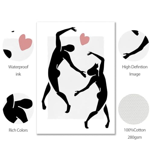 Affiches minimalistes de danseuse pour grand mur vide