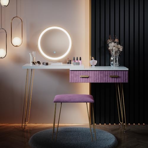 Vicco Schminktisch Rosa Zoey 120x76x37 cm - Frisiertisch, setzt EIN modernes Statement im Raum