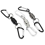 マグネットリリーサー 耐荷重6kg 3色3個セット 磁気ネットリリース マグネットジョイント 小物吊り下げ 落下防止 軽量回転式 磁力フック フック 強力 軽量 磁石 磁力フック アウトドア・釣り・登山に最適 携帯便利カラビナ付き