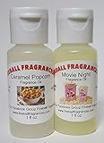 2 Pack of Movie Night ~Buttery Popcorn & Caramel Popcorn Scented Oils by Fireball Fragrances - 1 Oz Bottles