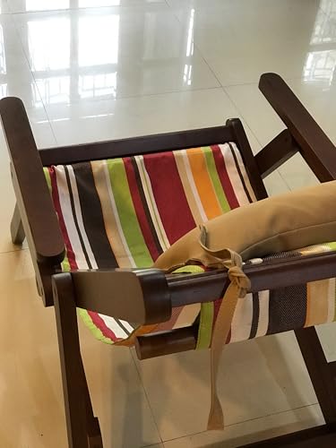 Image of Bunny Bear Premium Wooden Easy Chair | Unshakeable Solid Hardwood Folding Lounge Chair | 3-Position Adjustable | Pre-Assembled with Cushion & Headrest | Indoor Outdoor Relax Chair