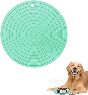 Dog Cat Bowl Mat, Waterproof Pet Food Mat, Non-Slip Silicone Pet Feeding Mat to Prevent Food and Water Overflow Suitable for Medium and Small Pets