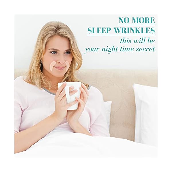 BLUMBODY Face Wrinkle Patches - Anti Wrinkle Facial Patches to Smooth Smile Lines - Non-Silicone Face Patches Wrinkles Tape for Fine Wrinkles between Eyes & Face - For Overnight Wrinkle Use