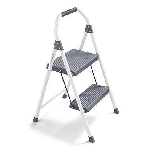 Gorilla Ladders GLS-2CS-2 2-Step Compact Steel Step Stool, 225 lbs. Load Capacity Type II Duty Rating