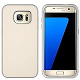 S7 Edge Case, Galaxy S7 Edge Case, MagicSky Slim Corner Protection Shock Absorption Hybrid Dual Layer Armor Defender Protective Case Cover for Samsung Galaxy S7 Edge (Gold)